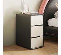Table de Chevet Moderne Minimaliste en Bois à 3 tiroirs de Style crème Petite Armoire de Rangement de Chevet pour Chambre à Coucher Table d’appoint d’extrémité Gris foncé Meubles de Chambre