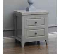 Table de chevet moderne simple en bois massif blanc avec double tiroirs de rangement - Mini table de nuit rétro multifonction pour chambre à coucher, décoration d'intérieur élégante, design peu