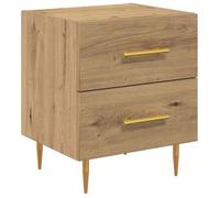 Table de chevet moderne - vidaXL - Tiroir - Chêne artisanal - 40x35x47 5 cm - Grand espace de stockage