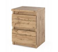 Table de chevet Molly en chêne, table de chevet pour lampe, téléphone, couleur chêne Wotan 30 x 30 cm
