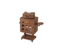 Table De Chevet Movable Solid Wood Bedside Table Suitable for Bedrooms | With wheels storage cabinet vintage cream style