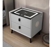 Table de chevet multifonction avec chargement sans fil, armoire de rangement compacte pour chambre à coucher et petites maisons
