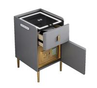 Table de chevet multifonction avec station de charge et coffre-fort - Table de chevet pour chambre à coucher et salle d'étude