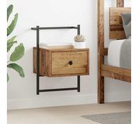 Table de Chevet Murale Armoire de Nuit Sonoma Gris Bois d'Ingénierie vidaXL