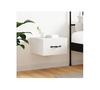 vidaXL Table de chevet murale blanc 35x35x20 cm