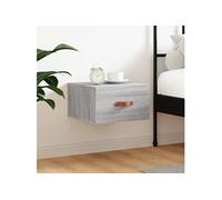 Vidaxl Table De Chevet Murale Sonoma Gris 35x35x20 Cm Gris