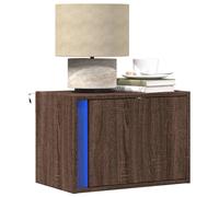 Table de Chevet Murale avec Lumière LED Armoire de Lit Table de Nuit vidaXL