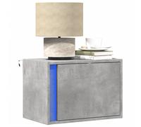 Table de Chevet Murale avec Lumière LED Armoire de Lit Table de Nuit vidaXL