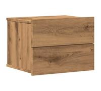 Table de chevet murale chêne artisanal 40x32x30 cm