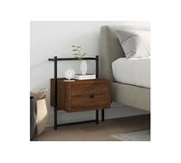 Tables de Chevet Murales Armoires 2 pcs Chêne Marron Bois d'Ingénierie vidaXL