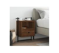 Table de chevet murale chêne brun 40x30x61 cm bois d'ingénierie 833441