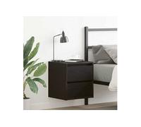 vidaXL Table de chevet murale 861249 – Chêne noir 38x34x40 cm