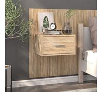 Vidaxl Tables De Chevet Murales 2 Pcs Chêne Sonoma Bois D'ingénierie Marron