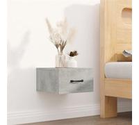 Table de chevet murale Gris béton 35x35x20 cm