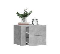 vidaXL Table de chevet murale gris béton 45x30x35 cm, armoire de rangement, armoire murale suspendue, armoire de rangement 848331 Gris G