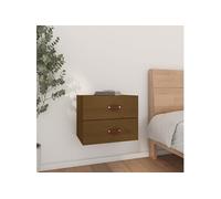 Table de chevet murale Marron miel 50x36x40 cm820982