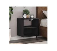 vidaXL Table de chevet murale Noir 40x31x39,5 cm