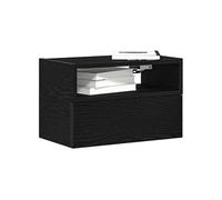 vidaXL Table de chevet murale noir 45x26x28,5 cm, armoire de chevet flottante, armoire de chevet suspendue, unité de chevet 858598 Noir G