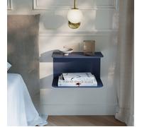Table de chevet murale Notodden acier 40 x 23 x 23 cm bleu foncé