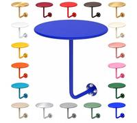 Table de Chevet Murale Ronde en Acier au Carbone avec Un Support Soudé | Étagère de Lit pour Téléphone et Lunettes, Ligne Élégante et Sol Accessible pour Faciliter le Ménage(Blue,11.8in)