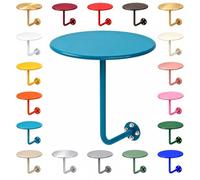 Table de Chevet Murale Ronde en Acier au Carbone avec Un Support Soudé | Étagère de Lit pour Téléphone et Lunettes, Ligne Élégante et Sol Accessible pour Faciliter le Ménage(Teal,11.8in)