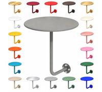 Table de Chevet Murale Ronde en Acier au Carbone avec Un Support Soudé | Étagère de Lit pour Téléphone et Lunettes, Ligne Élégante et Sol Accessible pour Faciliter le Ménage(Gray,13.8in)