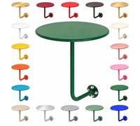 Table de Chevet Murale Ronde en Acier au Carbone avec Un Support Soudé | Étagère de Lit pour Téléphone et Lunettes, Ligne Élégante et Sol Accessible pour Faciliter le Ménage(Green,15.7in)