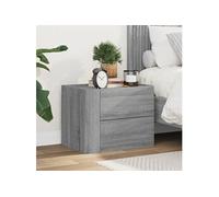 Vidaxl Table De Chevet Murale Sonoma Gris 45x30x35 Cm Gris