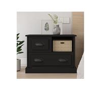 Vidaxl Table De Chevet Noir 60x39x45 Cm Noir