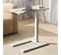 Table de chevet, plateau de lit réglable en hauteur, chariot réversible pour ordinateur portable pour la maison, table de lit, table de lit d'hôpital, table de lit avec roulettes, table de canapé