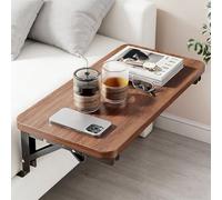 Table de Chevet Pliante à Suspendre au Lit, Tablette Lit Mezzanine Bois, Table de Chevet Suspendue, Table de Nuit Suspendue pour Dortoir Universitaire, 30 x 20 cm（Couleur Noyer）