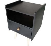 Table de chevet Pukkie - table d'appoint - table salle de séjour - 58 cm de haut - noir