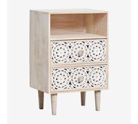 Table de chevet rectangulaire 35x30 cm en bois de manguier Ardel Bois de mangue clair