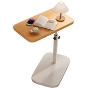 Table de chevet réglable en hauteur - Table d'appoint peu encombrante avec plateau rotatif à 360° - Parfaite pour chambre à coucher, salon ou hôpital - Design moderne jaune