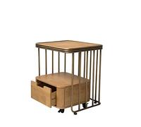 Table de chevet rétro en rotin amovible pour chambre à coucher, petit appartement, meuble d'appoint moderne et minimaliste, casier de rangement