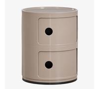 Table de chevet ronde Ø30 cm avec étagères Babel Moka Brown