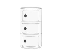 Table de Chevet Ronde empilable Moderne avec tiroir de Rangement Table de Chevet à 3 Niveaux pour Bureau BBathroom Table d’appoint d’Angle de Salon avec Option de Combinaison de Bricolage