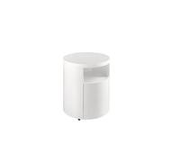 Table de chevet ronde en bois blanche