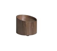 Angel Cerdà - Table de Chevet Ronde Élégante en Noyer Naturel Ø53x44cm, Design Moderne avec Tiroir à Fermeture Douce, Touche Avant-gardiste pour Chambres - Style Sophistiqué et Fonctionnalité Unique