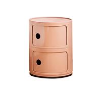 Table de chevet ronde en plastique - Solution de rangement créative pour les petits espaces, idéale pour la chambre à coucher - Design moderne, meuble peu encombrant pour une décoration d'intérieur