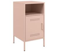 Table de chevet rose - Commode en acier - 36 x 39 x 68 cm - Moderne et stable - Avec grand espace de rangement - Idéale pour les petits espaces