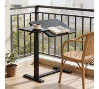 Table de chevet roulante réglable avec roulettes, bureau mobile pneumatique pour ordinateur portable, table d'appoint roulante pour utilisation à la maison sur le canapé