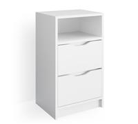 Vicco Table de Chevet Ruben, Blanc, 38 x 66.6 cm