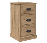 vidaXL Table de chevet Chêne artisanal avec tiroir 39 x 39 x 67,5 cm Bois d'ingénierie