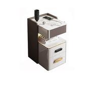 Table de chevet sans fil avec tiroir, haut-parleur Bluetooth, verrouillage d'empreintes digitales et capteur lumineux - Table de chevet idéale pour chambre à coucher et salon