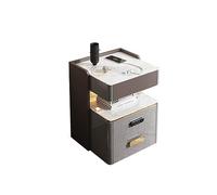 Table de chevet sans fil avec tiroir - Table de chevet intelligente avec verrouillage d'empreintes digitales, capteur de lumière et haut-parleur Bluetooth pour chambre à coucher et salon