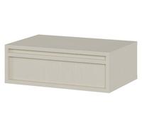 Table de chevet - SELSEY - EVO - 50x34x17 cm - suspendue - tiroir push-to-open crème