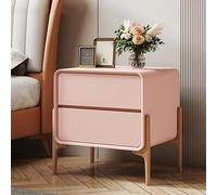 Table de chevet simple rose à 2 tiroirs pour chambre à coucher et salon Meuble élégant et fonctionnel 30 x 40 x 50 cm Design moderne Économie d'espace de rangement