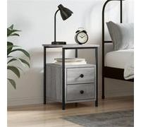 vidaXL Table de chevet Sonoma gris 34x35,5x50 cm bois d'ingénierie 826019