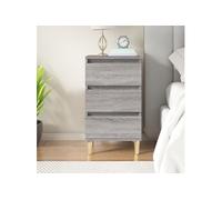 Table de chevet sonoma gris 40x35x70 cm bois d ingénierie